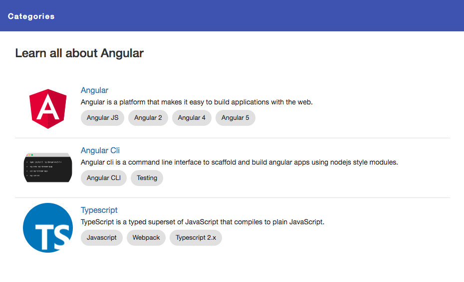 angular learning