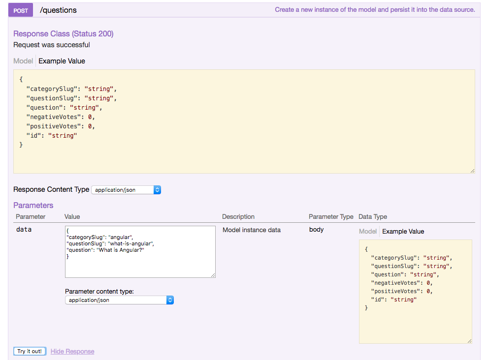 Loopback create operation