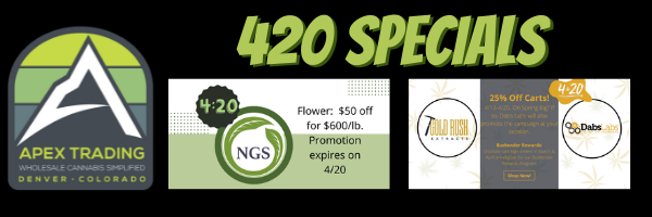 Colorado Wholesale Cannabis Deals, Promos and Specials for 420 2022 Colorado Wholesale Cannabis Deals, Promos and Specials for 420 2022