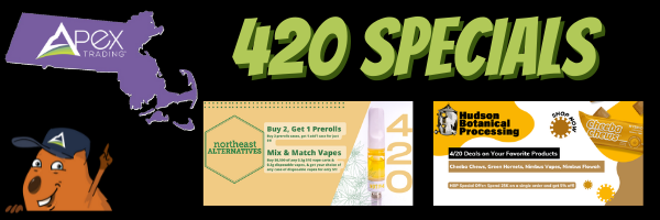 420 2022 – Massachusetts Wholesale Cannabis Specials, Promos and Deals 420 2022 – Massachusetts Wholesale Cannabis Specials, Promos and Deals