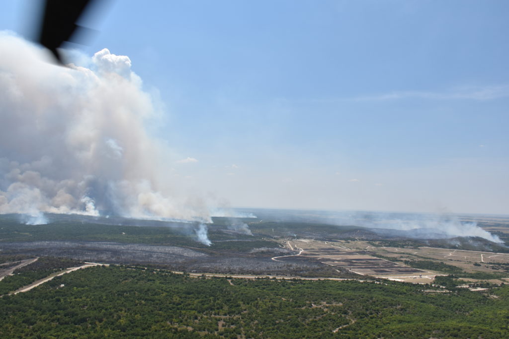 Fort Hood emergency responders continue to battle several fires on Fort