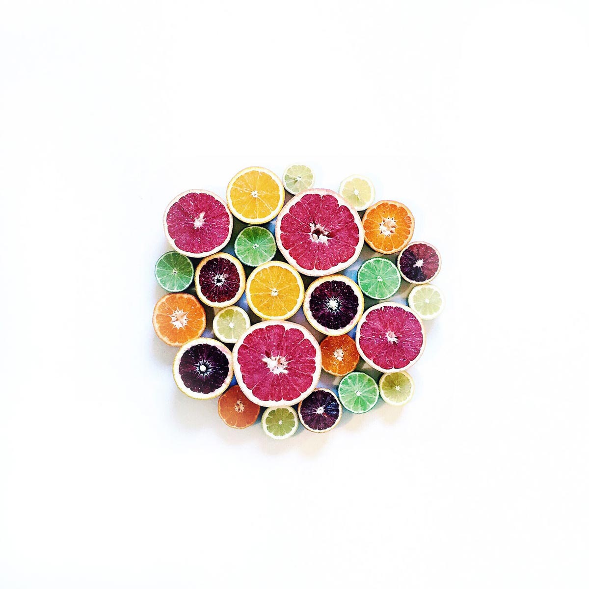 Photo by Ja Soon Kim of brightly colored, sliced citrus pieces