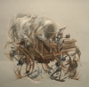 El Covered Wagon Study by Artist Daniel Ochoa