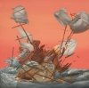 Orange Sky Against Sails by Artist 