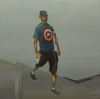 Captain America Fan NYC by Artist Daniel Ochoa