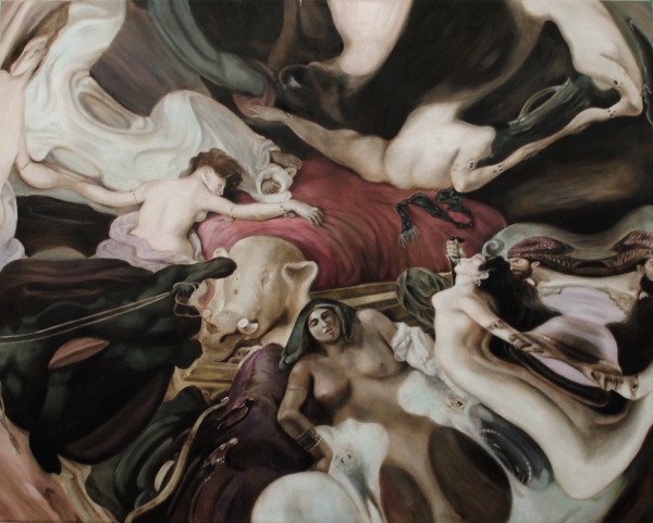 The Return to Chaos - after Delacroix by Artist Masha Gusova