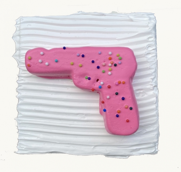 Snack Piece- pink by Artist Lisa Alonzo