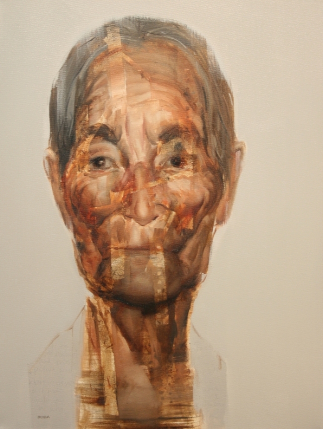 Bisabuela Portrait by Artist Daniel Ochoa