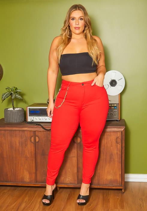 Plus Size Smooth High Rise Skinny Jeans