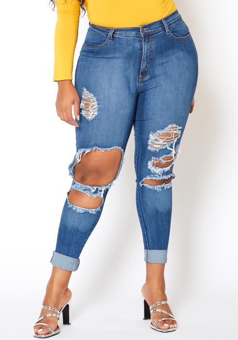 Plus Size Vibrant Jeans | Asoph