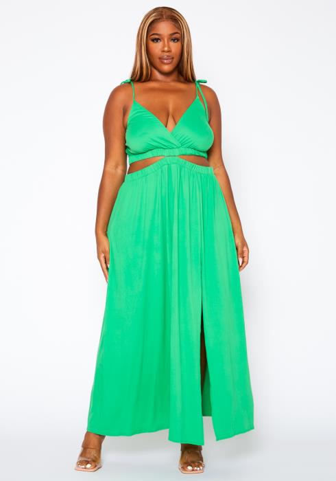 Plus Size Effortless Fit & Flare Maxi Dress