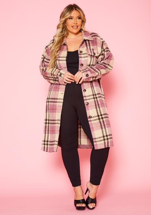 plus size knit coat