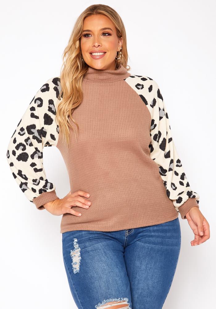 leopard sweater plus size