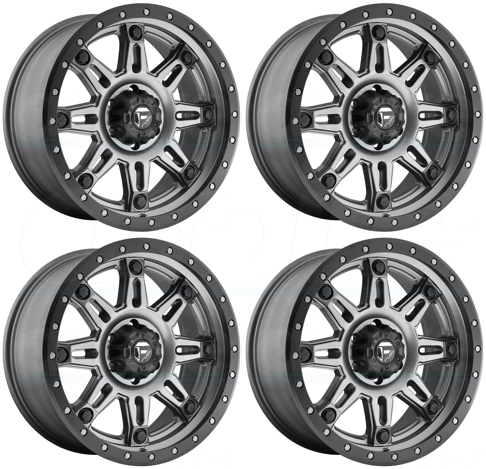 18x9 Fuel D568 Hostage III 5x5/5x127 1 Matte GunMetal Black Wheels Rims