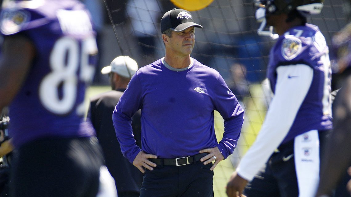 Harbaugh oversees Ravens camp under ever-changing guidelines
