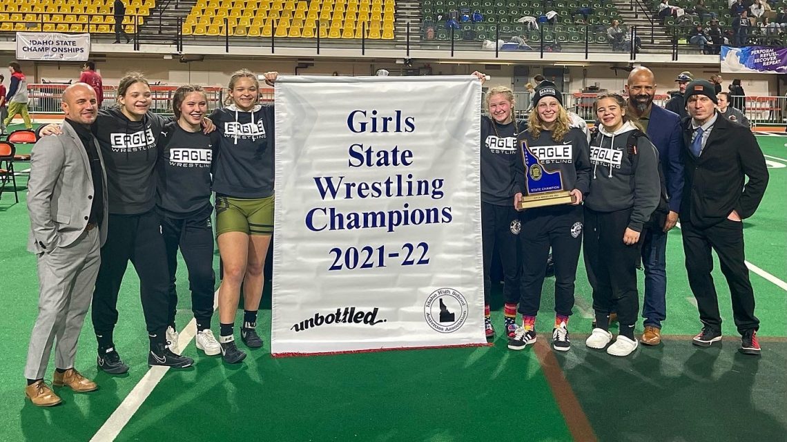 Twins Reece, Olivia Woods lead Eagle HS to first Idaho girls wrestling