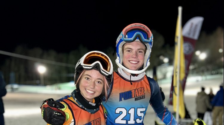 Grile twins skiing toward success with the Portage alpine ski team