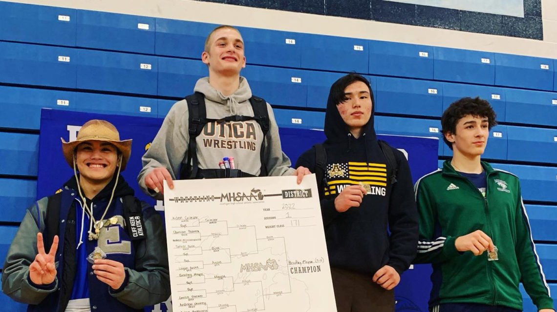 Utica HS wrestler, Shelby Township resident Bradley Mayse competes in Sweden