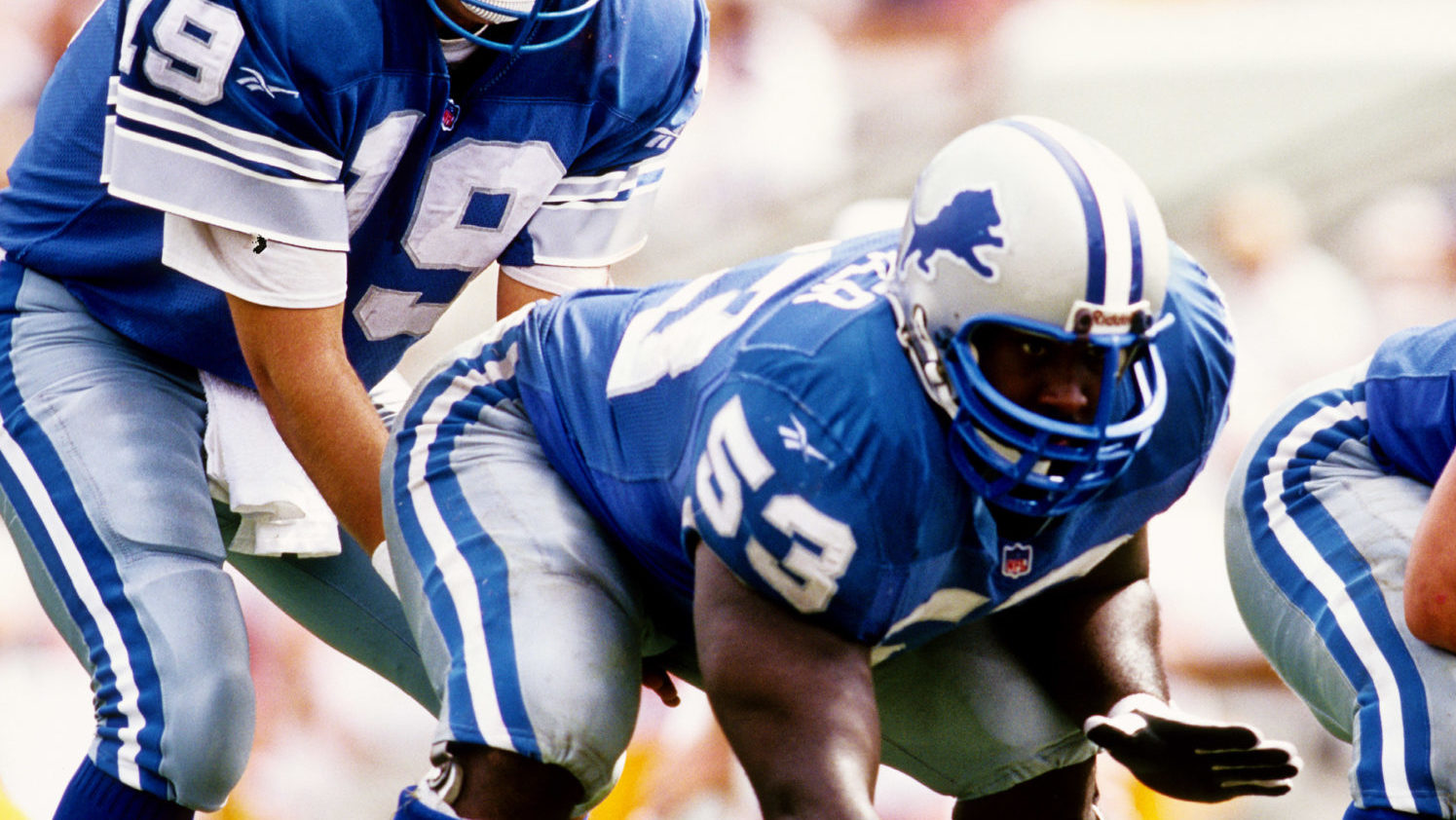 Kevin Glover (53) was a main part of the Lions success on the ground.
