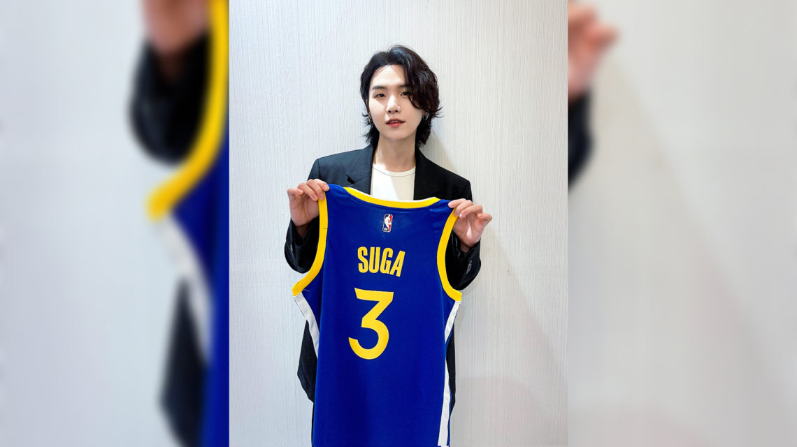 SUGA of BTS joins list of K-Pop Golden State Warriors fans
