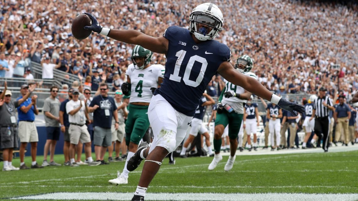 Nick Singleton matching Saquon Barkley in freshman season