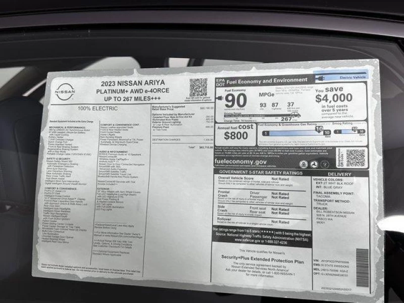 2023 Nissan ARIYA PLATINUM+