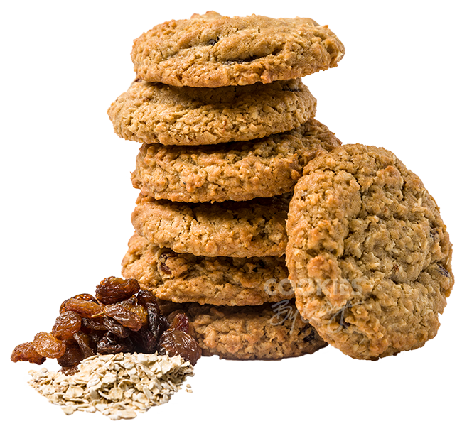 Chewy Oatmeal Raisin Cookies by