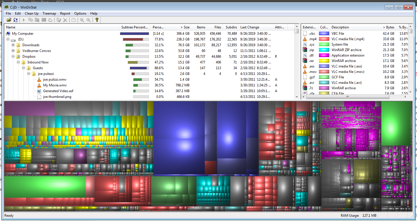 file and folder size viewer