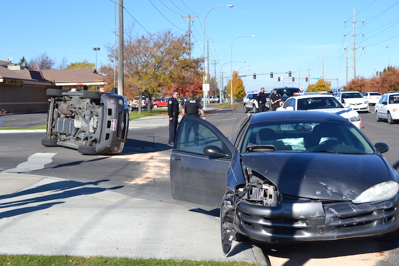 SUV flips after collision on Hitt Rd. in Idaho Falls East Idaho News