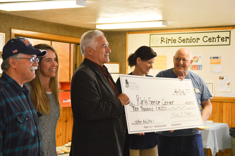 Mountain View donates 10,000 to Ririe Senior Citizens Center East