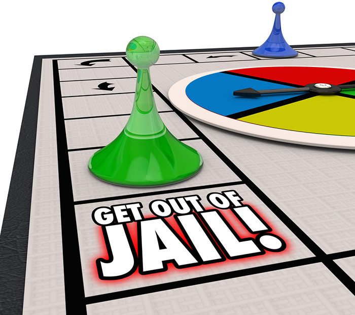get out of jail gameboard shutterstock