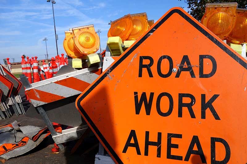 road work sign