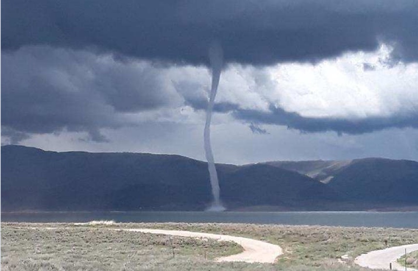 Caught on camera Tornado touches down at Strawberry Reservoir East