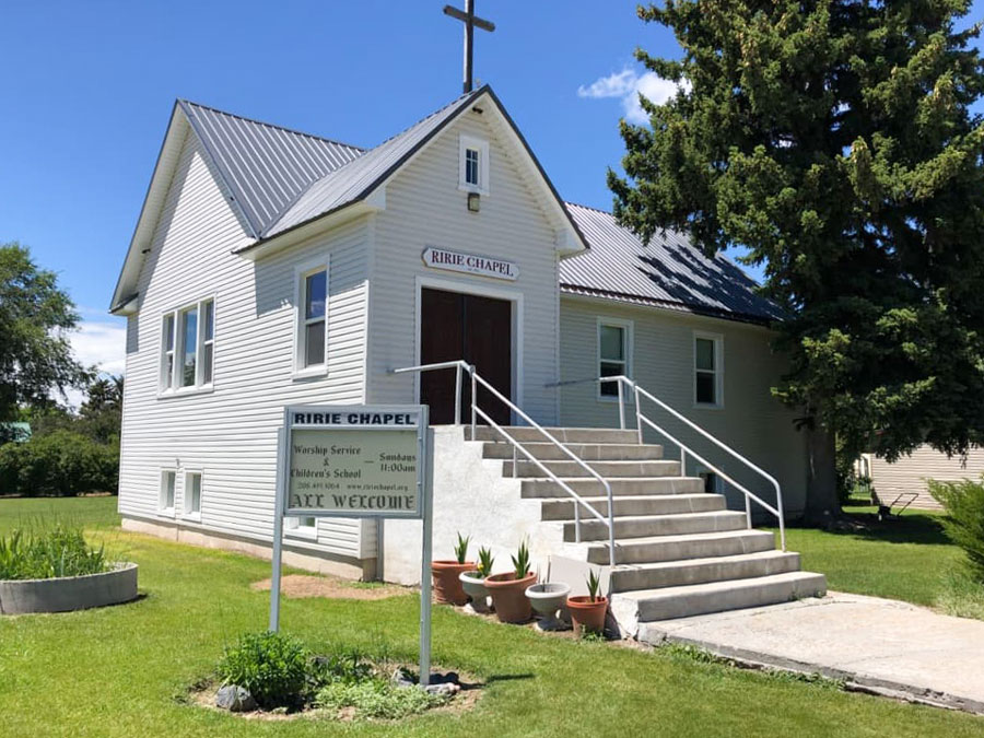 Who keeps vandalizing all of the churches in Ririe and why are they