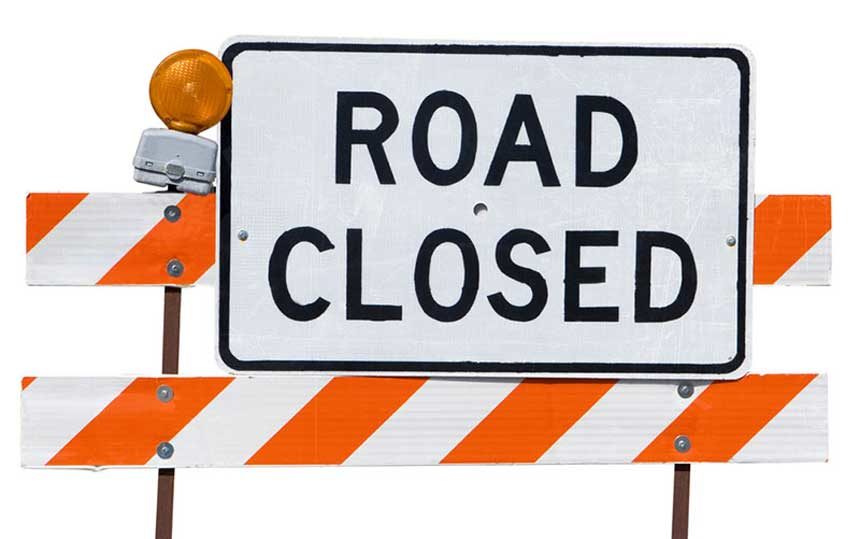 road closed shutterstock