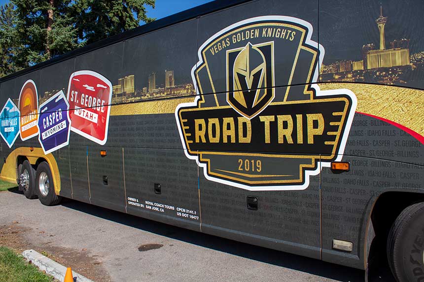 Vegas Golden Knights hold youth hockey clinic at Idaho Falls park