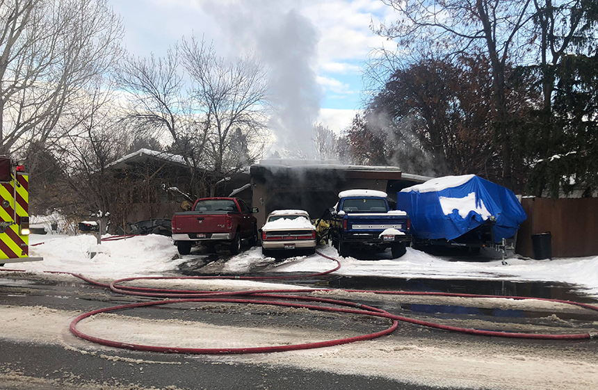 Firefighters on scene of garage fire in Idaho Falls East Idaho News