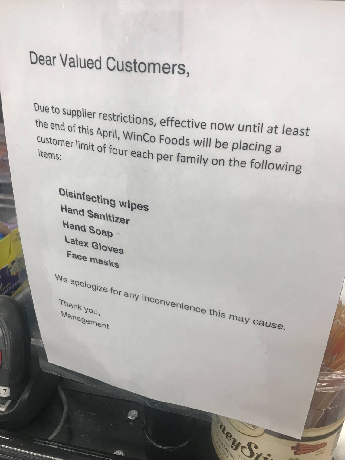winco notice statesman
