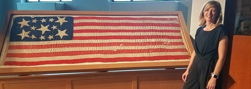 athay with flag