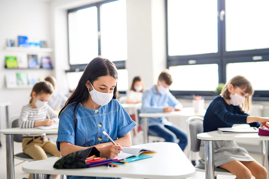 coronavirus students masks adobe
