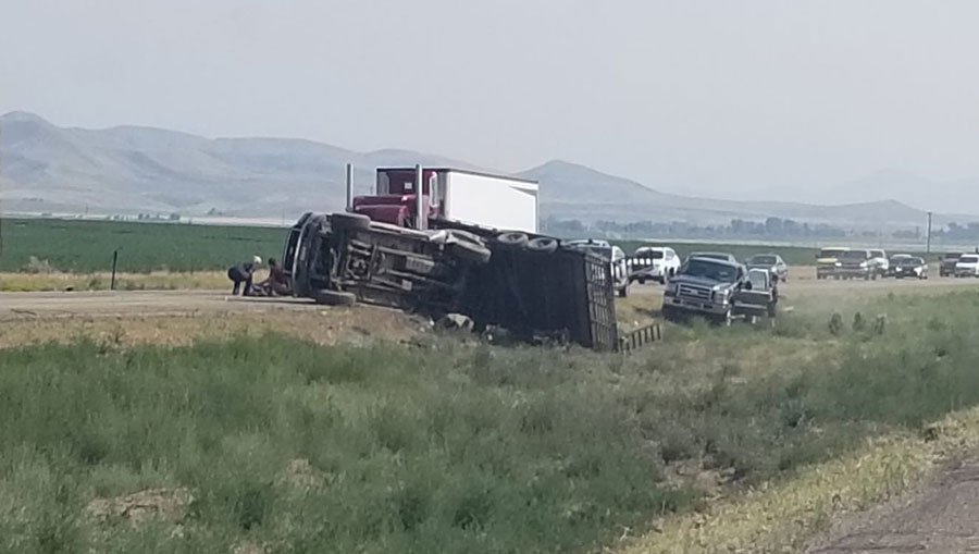 UPDATE Traffic slowdown on I15 due to crash near Fort Hall East