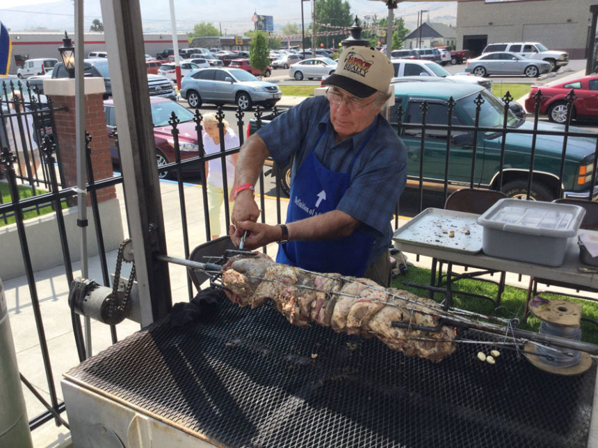 Lamb pit-roasted at Pocatello Greek Festival