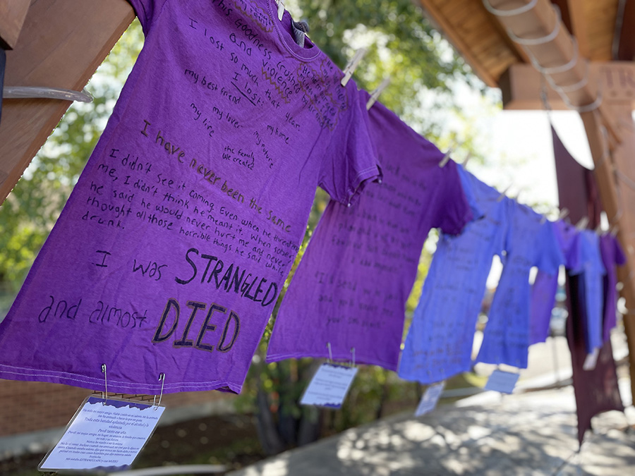 “I was strangled and almost died.” The Clothesline Project aims to