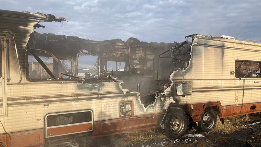 Motorcoach fire
