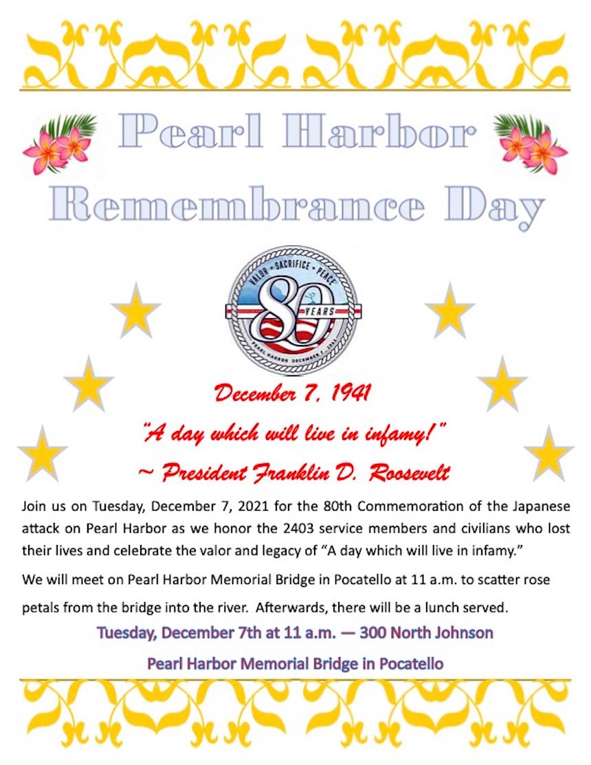 pearl harbor remembrance flyer