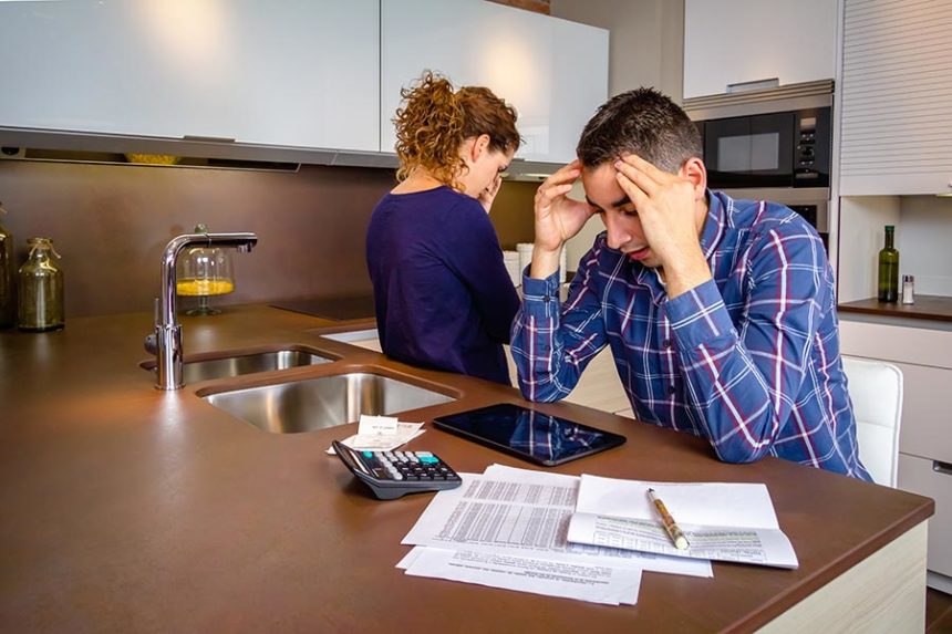 couple stressed about finances