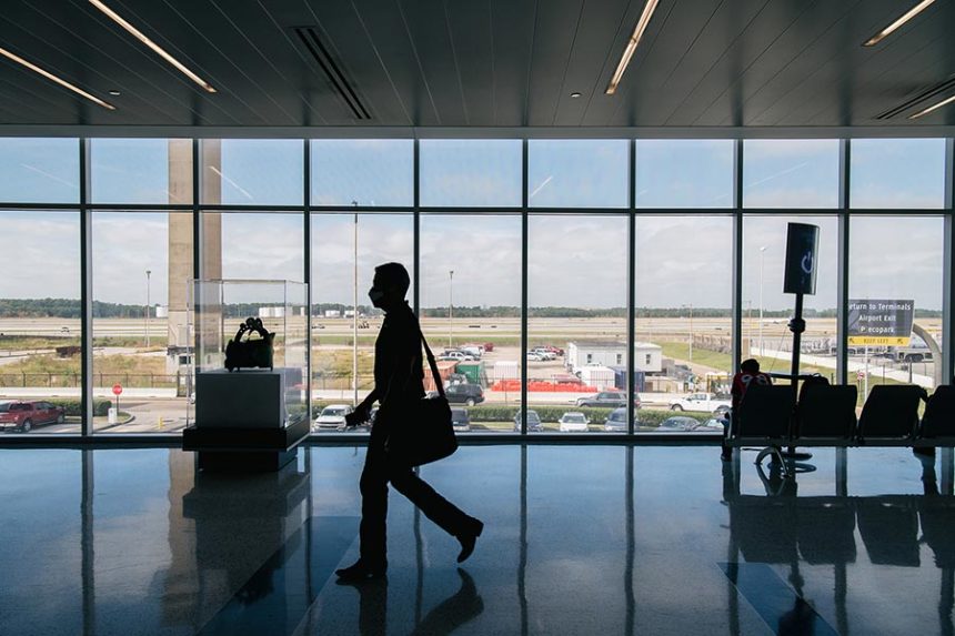 traveler in airport