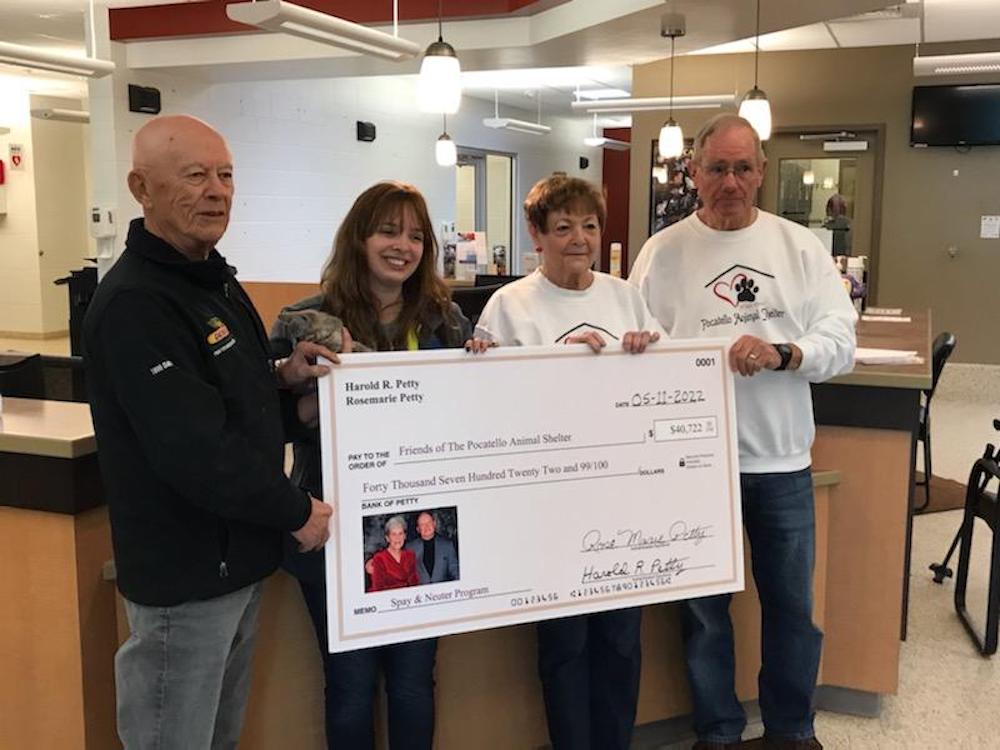 Couple donates over 40,000 to Pocatello Animal Shelter for spay and