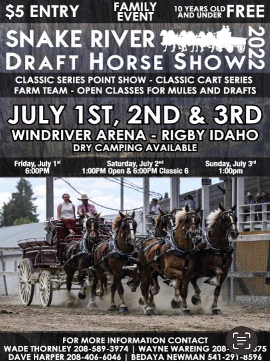 Snake River Draft Horse Show flyer