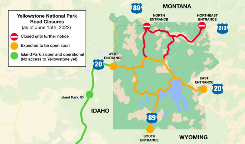 Las cancelaciones masivas provocadas por las inundaciones de - Inundaciones Yellowstone 2022: cierres, consecuencias